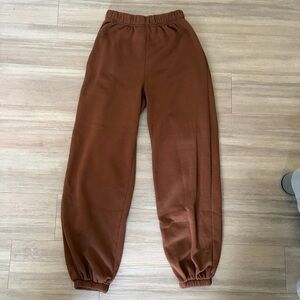 SHEIN Brown Fleece Joggers